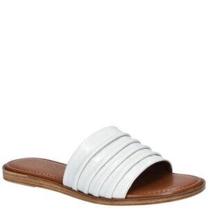 Bella Vita Womens Italy Rya Italy Slip On Flat Slide Sandals White Size 9M NIB